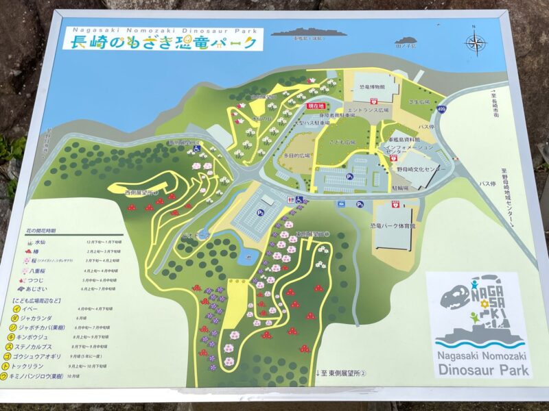 長崎のもざき恐竜パーク地図